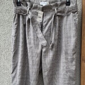 Versona Gray Plaid Straight Leg Pants